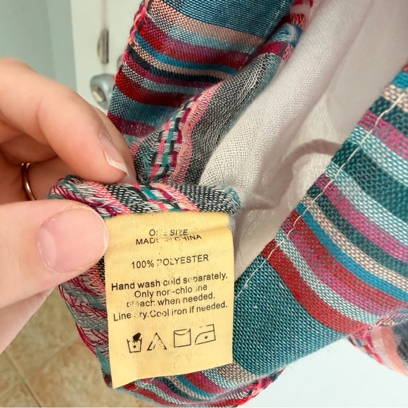 Colorful Patterned Infinity Scarf - Picture 7 of 7